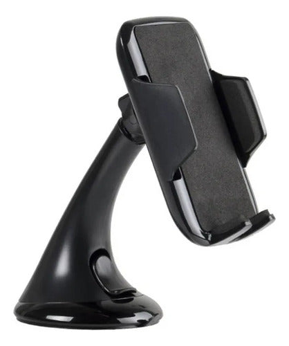 Soporte Porta Celular Auto Parabrisas Tablero 360 Ajustable Negro