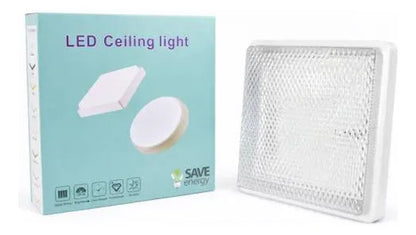 Panel Led Cuadrado 18w Luz Fría 7000k 24x24cm Plafón Blanco