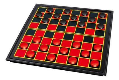 Juego De Damas Magnetico Y Plegable Tablero 30x30 Cm