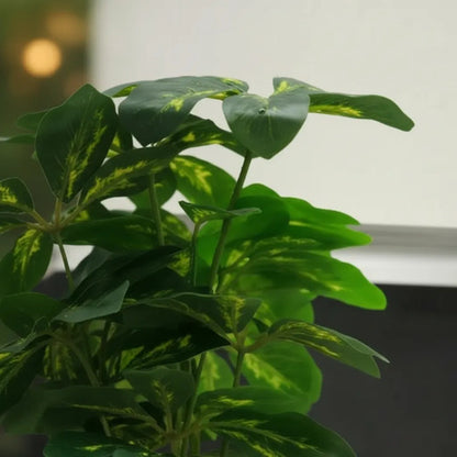 Adorno Planta Artificial Hojas Decoracion Interior 80cm Base Verde Claro