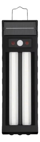 Lampara Foco Solar Led Exterior Sensor De Movimiento Negro Blanco Cálido