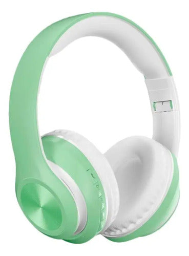 N/a.1 Audífonos Inalámbricos, Modelo Stn.39, Audífonos Bluetooth, Audífonos Con Micrófono Incluido, Conexión Inalámbrica, Audífonos Recargables Con Puerto Usb. Estilo Diadema.(verde) Verde Claro