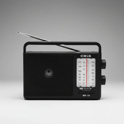 Radio Portatil Electrica Y A Pila Fm Am 3 Bandas Negro
