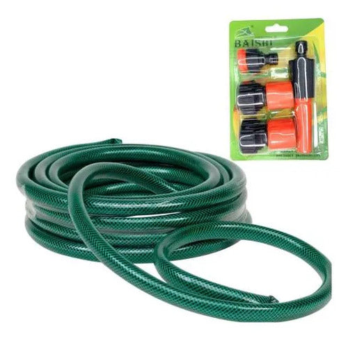 Set/kit De Riego Manguera Jardin 10m Reforzada Acoples 3/4