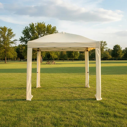 Gazebo Sombrilla Plegable Acero Ideal Fuerte Premium Calidad Beige Claro