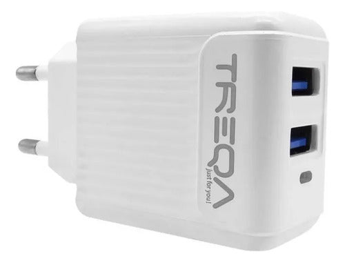 Cargador Doble Usb 3.1a Pared Celular Tablet Carga Rapida Blanco
