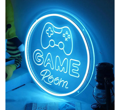 Letrero Neon Cuadro Led Game Room Usb Dimm Blanco