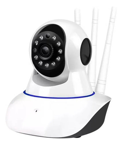 Camaras Vigilancia Robot Wifi Inteligentes Apps Tuya Android Blanco
