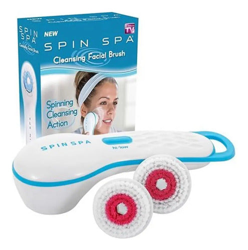 Cepillo Limpiador Facial A Pila Con Cepillos Intercambiables Blanco