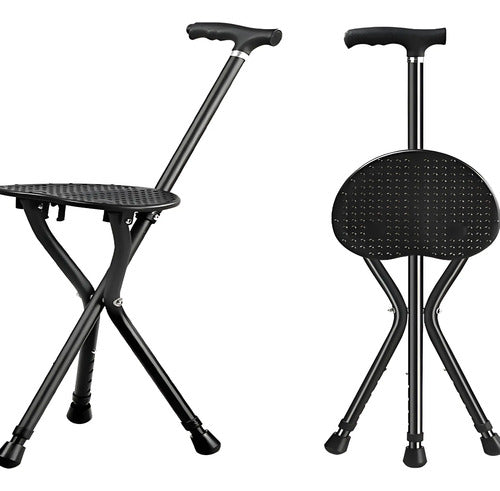 Baston Con Asiento Mango Anatomico Antideslizante Aluminio Aleatorio