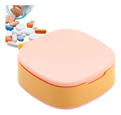 Pastillero Diario Organizador Medicamentos 4 Divisiones Rosa