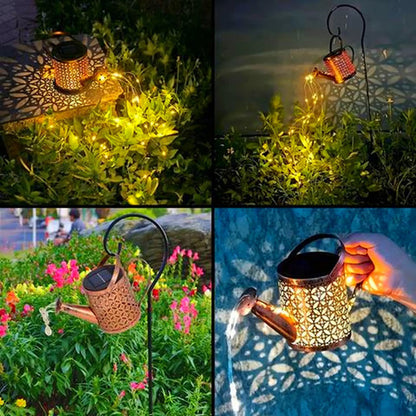X2 Adorno Regadera Decorativa Para Jardin Exterior Solar Amarillo Cálido