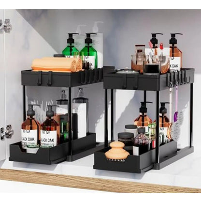 X2 Estante Rack Organizador Cocina Mesada 2 Niveles Cajon Aleatorio