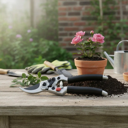 Tijera Podar Jardín 21.5cm Con Bloqueo Ramas Ligeras Negro