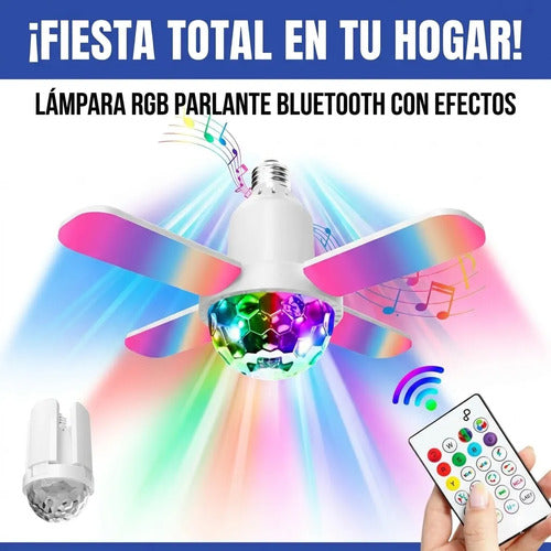 Lampara Musica Rgb Led Bluetooth E27 B22 Control Parlante Rgb
