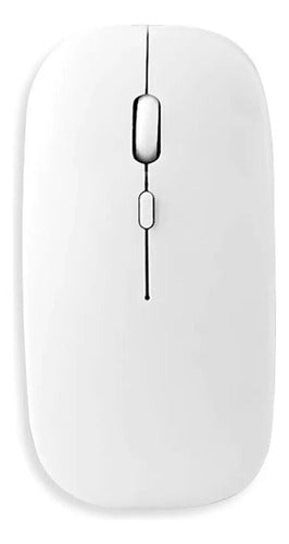 Mouse Inalámbrico Ultra Delgado Slim Tipo Mac Oficina - Otec Color Blanco