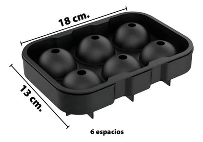 Cubetera De Hielo Esfera Rodondo Silicona Hielera Varios