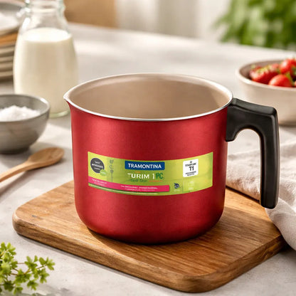 Hervidor Antiadherente 1l 12cm Mango Aislante Cocina Bordó