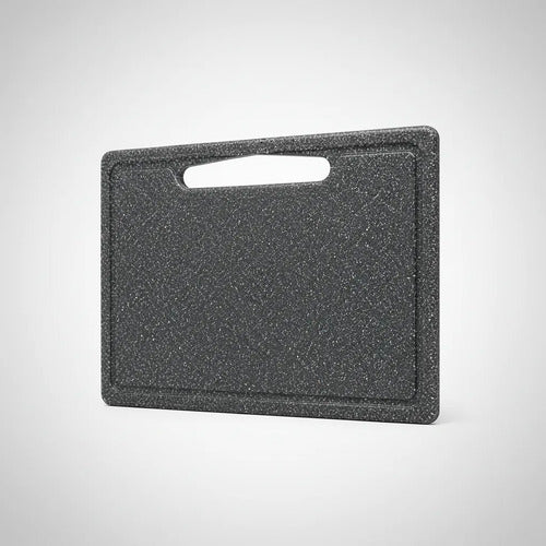 Tabla Picar Plastica Reforzada Antiderrame Cortar Cocina Granito Negro
