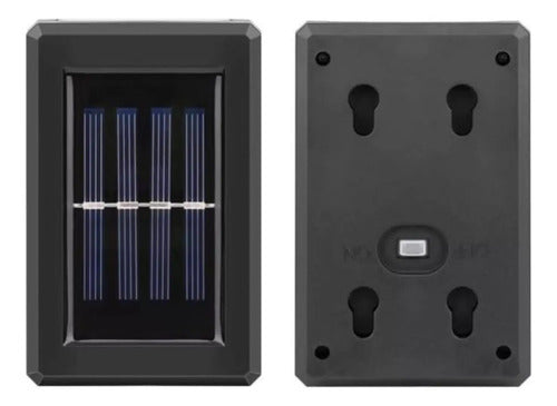 Set X6 Aplique Solar Pared Foco Led Exterior Lampara Spot Negro