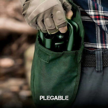 Pala Camping Jardin Con Pico Plegable Con Estuche Verde