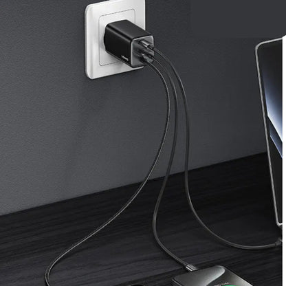 Cargador De Pared 65w Carga Rapida Usb Tipo C + Usb A