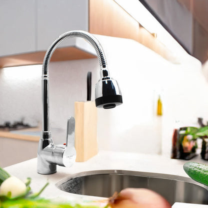 Monocomando Mesada Puntero Flexible Cromado Canilla Cocina