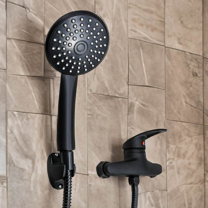 Monocomando Ducha Negro Telefono Duchero Baño + Extensible