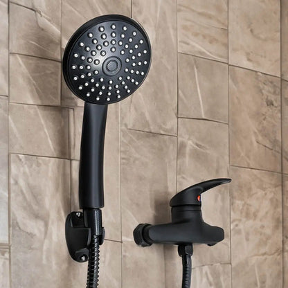 Monocomando Ducha Negro Telefono Duchero Baño + Extensible