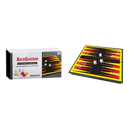 Juego De Mesa Backgammon Magnetico Plegable 30x30x2cm
