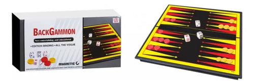 Juego De Mesa Backgammon Magnetico Plegable 30x30x2cm