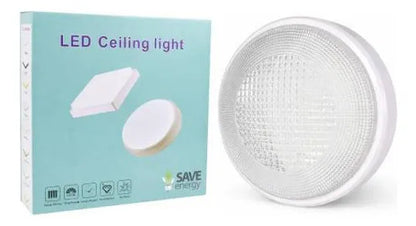 Panel Plafón Led Redondo 18w Luz Cálida 3500k 24cm Blanco