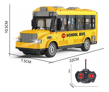 Autobus Escolar Juguete Con Control Remoto Luces Led Aleatorio