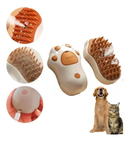 Cepillo Vapor Peine Para Mascotas Perro Gato Recargable Usb