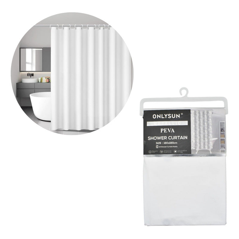 Cortina De Baño Para Ducha 180x180cm Blanca