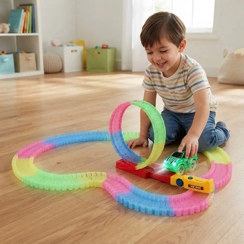 Pista Auto Con Loop Magic Track 46cm 5 Pilas Aaa Infantil Multicolor