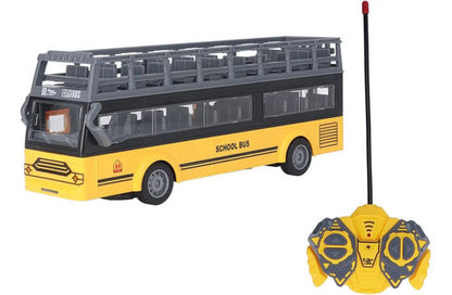 Autobus Escolar Con Control Remoto Luces Led Juguete Aleatorio