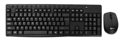 Kit Combo Teclado Mouse Inalambrico Usb Pc Notebook Oficina Negro