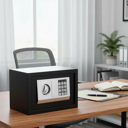 Caja Fuerte Digital Cofre Seguridad 12.4l Llaves Acero Hogar Negro