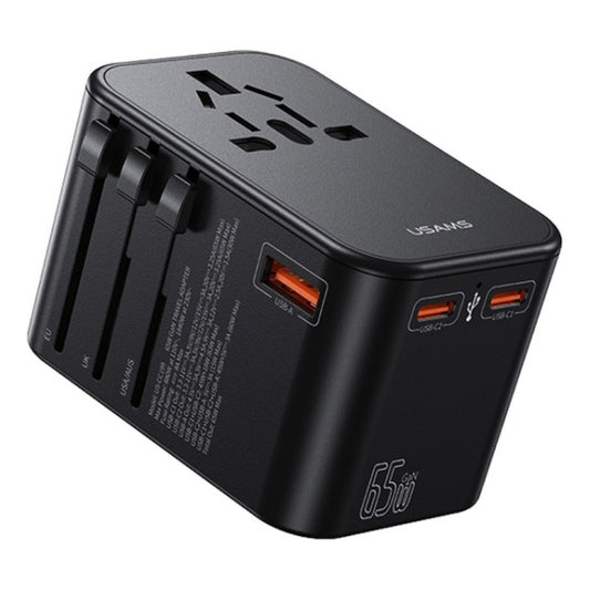 Cargador De Viaje 65w 2 Usb Tipo C + Usb Negro
