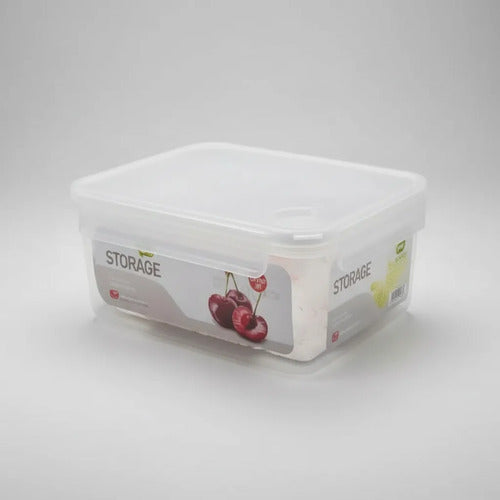 Set Recipientes Hermeticos Pack X3 Piezas Plastico 3 Tamaños Blanco