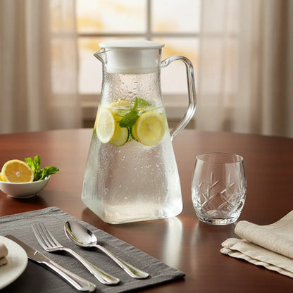 Jarra Acrílica Tapa Asa Transparente 1800ml 23cm Liviano Transparente