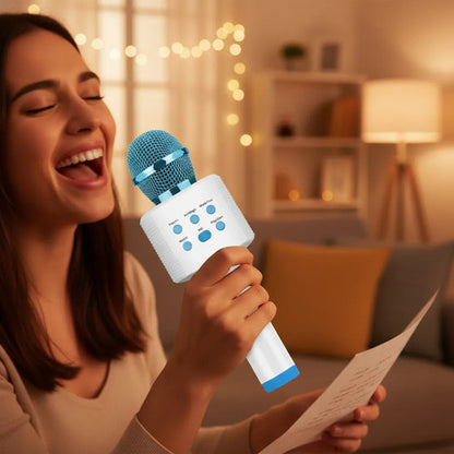 Micrófono Inalámbrico Karaoke Bluetooth Usb Altavoz 5w Aleatorio