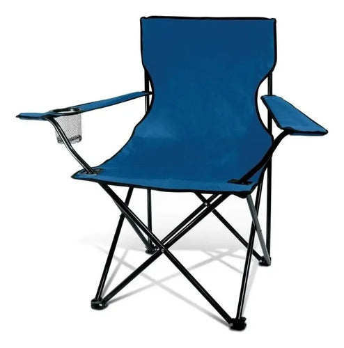 Set X2 Silla Plegable Camping Reposera Con Apoyabrazos