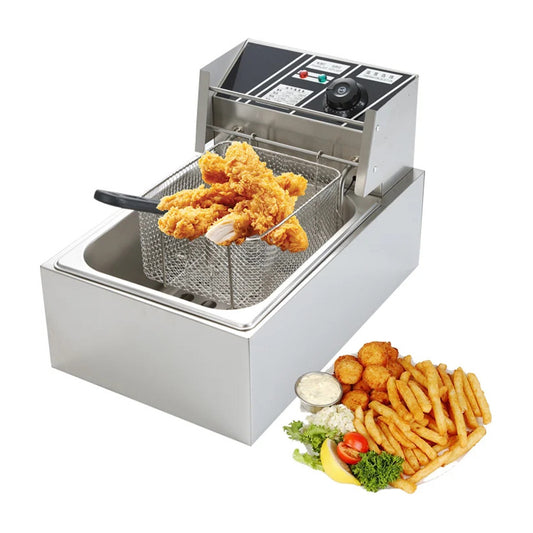Freidora De Aceite Electrica Acero Inoxidable 6 Litros 2500w