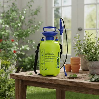 Botella Pulverizadora Fumigadora Manual 3l Jardin A Presión Verde