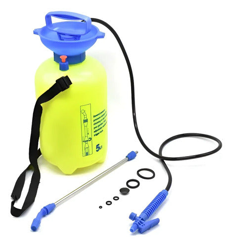 Fumigador 5 Litros Botella Plastico Pico Metalico Mochila Varios