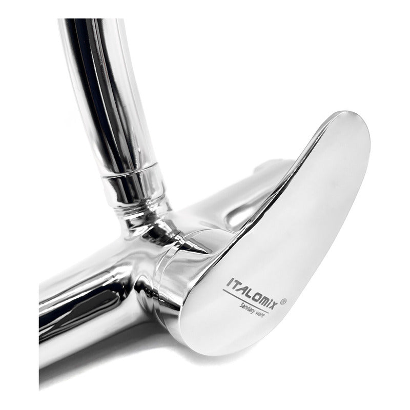 Grifo Monocomando 20cm Cocina Cromado Canilla Mesada Pared