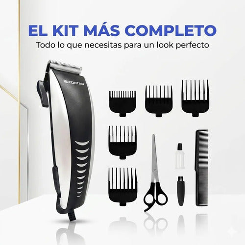 Cortapelo Ledstar Hair Clipper Cable 12w Acero Inoxidable Blanco