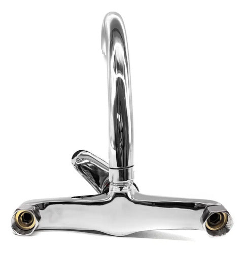 Grifo Monocomando 20cm Cocina Cromado Canilla Mesada Pared